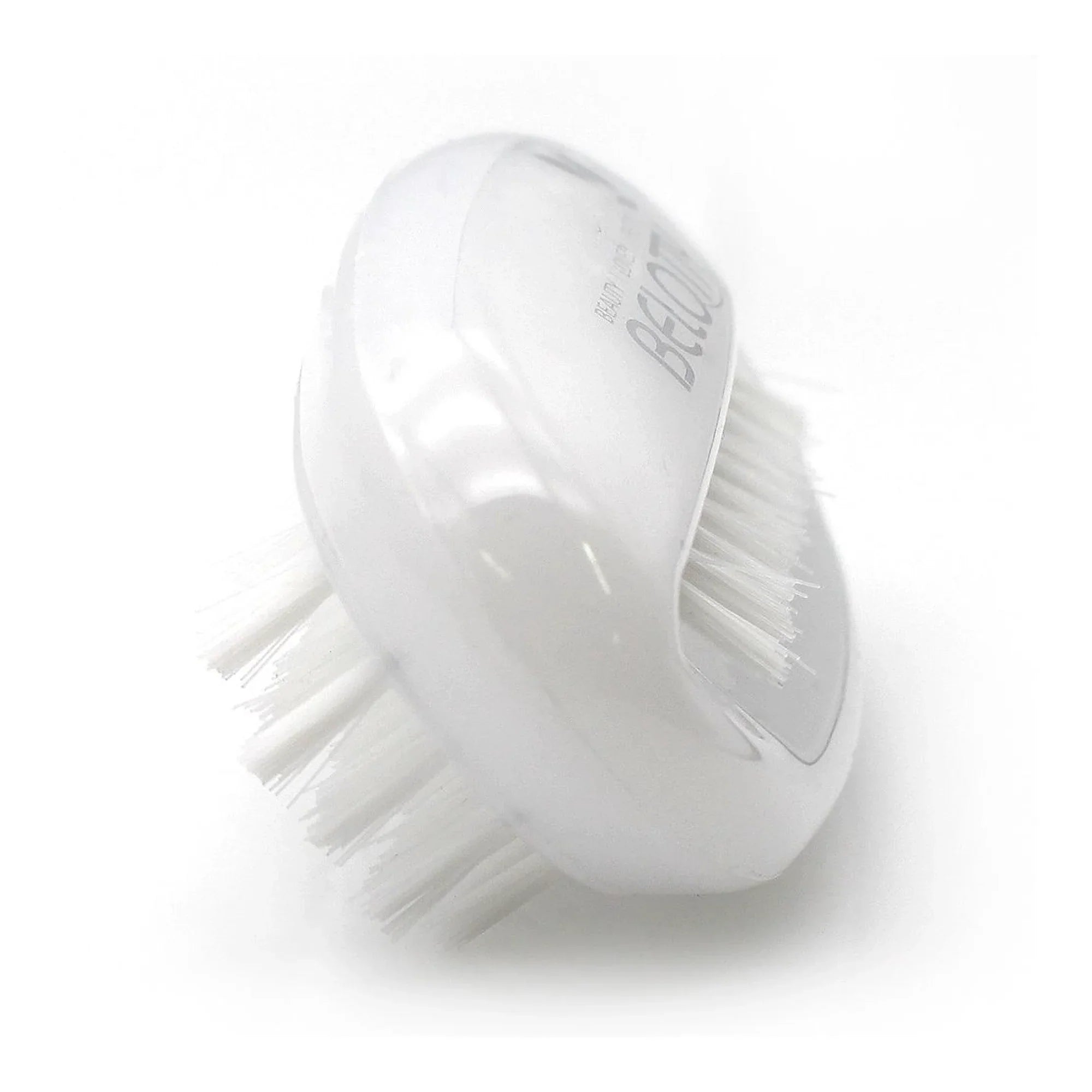 White nail brush on a white background