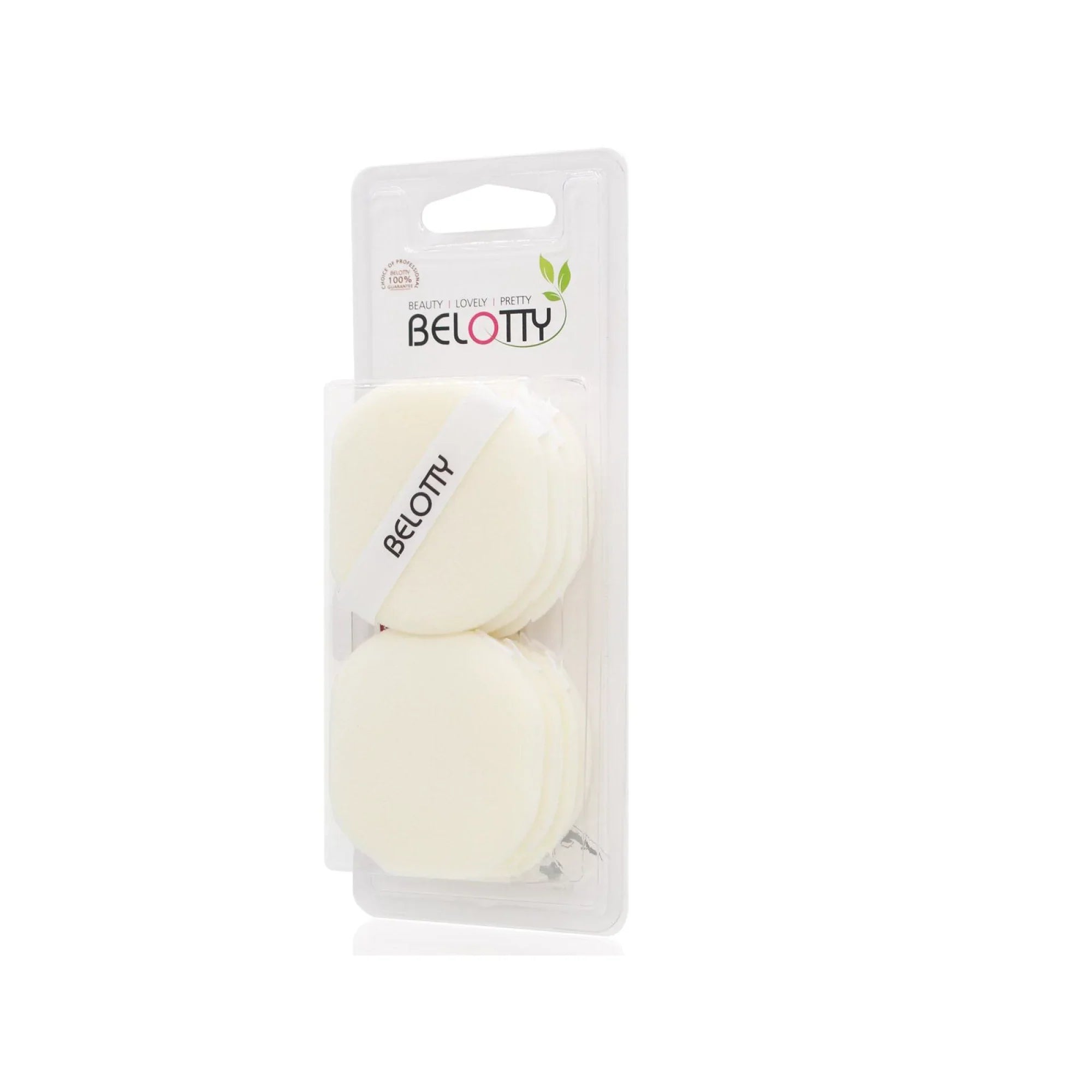 Two white balls in a clear package with 'Belotti' branding on a white background